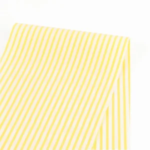 Candy Stripe Cotton / Cupro Shirting - Lemon